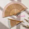 Chinese Style Hanfu Portable Mini Folding Fan, Solid Color, Hollow Carving, Elegant, Summer Daily Use Small Fan