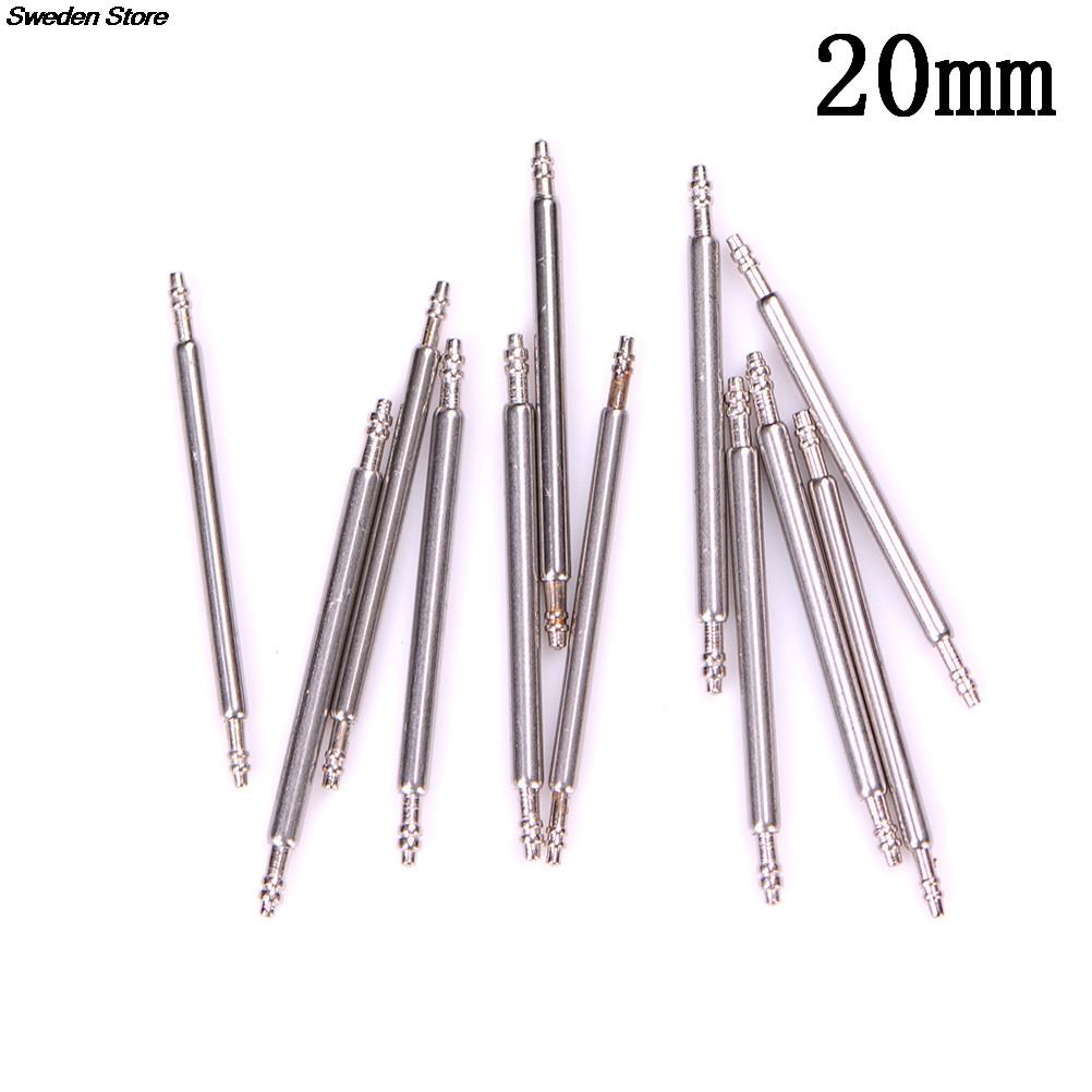 10Pcs/lot 8mm 12mm 16mm 18mm 20mm 22mm Stainless Steel Watch Band Spring Bars Strap Link Pins Repair Watchmaker Tools