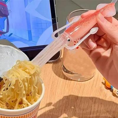 Ramen-Gabel, Tintenfisch-Form, Nudelgabel, wiederverwendbar, hochtemperaturbeständig, kreatives Besteck für die Küche im Heimrestaurant