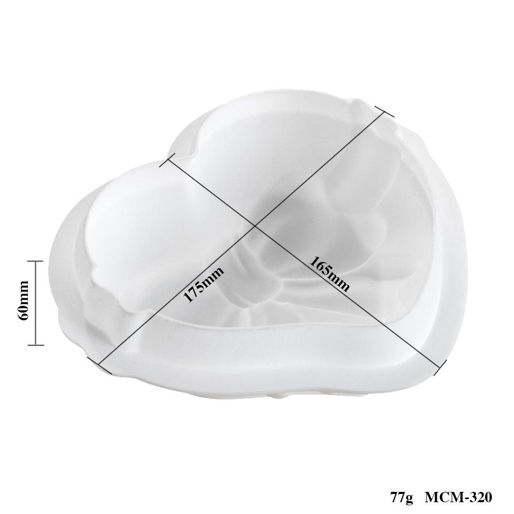 Peach Heart Valentine's Day Love Mousse Cake Mold Single Bow Love Silicone Mold