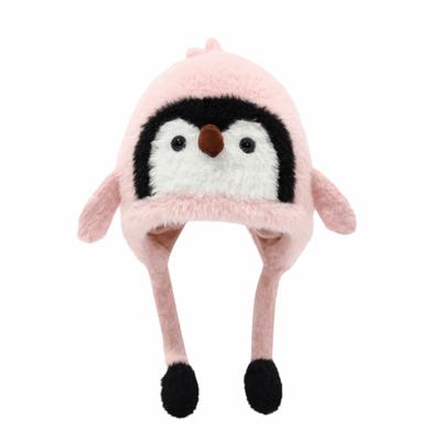 Süßer Kinder Warmhut Winddicht Atmungsaktiv Cartoon Pinguin Sturmhaube Hut Bommelenden Verdickt Wärme Ohrenschutz Mütze