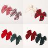 2pcs Christmas Bows Hair Clips for Baby Girls 5.7 Inch Cheer Bowknot Hairpin Classic Plaid Handmade Kids Hair Accessories
