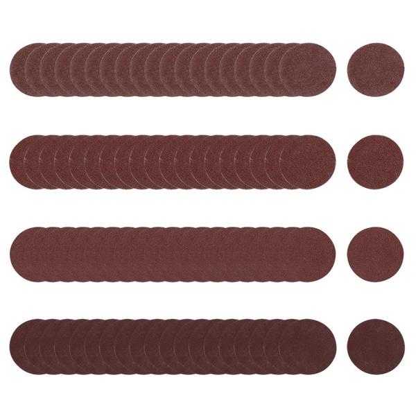 80pcs 50mm Roll Lock Polishing Pad Sanding Discs Sandpaper 60-240 Grit Assorted Roloc Abrasives Fits For Dremel