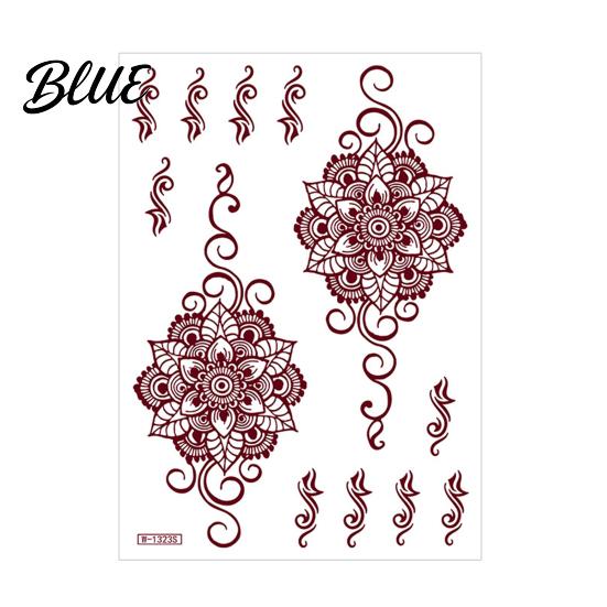 Quick Apply Tattoo Stickers Temporary Sticker Flower Lace Lotus Pattern Fake Tattoos for Women Men Fun Family Waterproof DIY Face Arm Leg