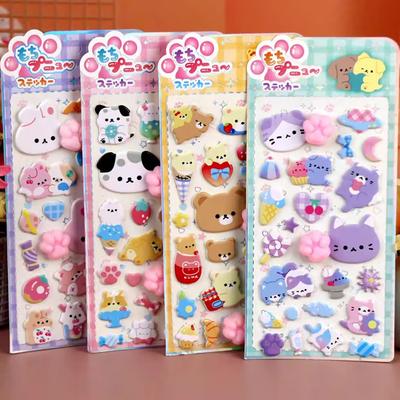 Kawaii Cute Buttocks Sticker Cartoon Soft Pinched Decompression 3D Bubble Stickers Diy Phone Case Decoration Sticker Kids Gift