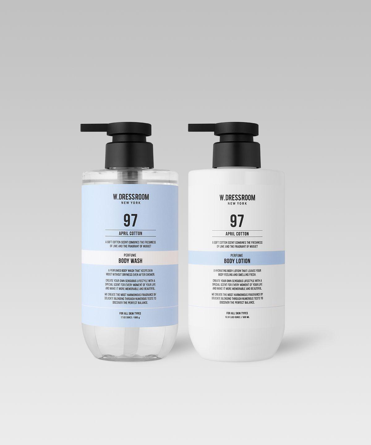 [Select 2] Jojoba Oil Perfume Body Wash & Lotion 500ml (Select 2 from 10 types) No. 97 April Cotton