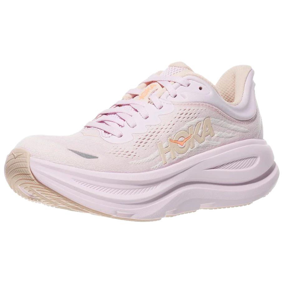 HOKA ONE ONE Bondi 9 Abrasion Resistant Breathable Rebound Casual Running Shoes Women's Pink Wide Fit 1162014-LRMT