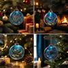 Einzigartige Meeresleben Weihnachtsgeschenke Ozean Kugel Ornament, Klar Acryl Leuchtender Seestern Feiertags Tischdeko Hängende Dekoration für Weihnachten