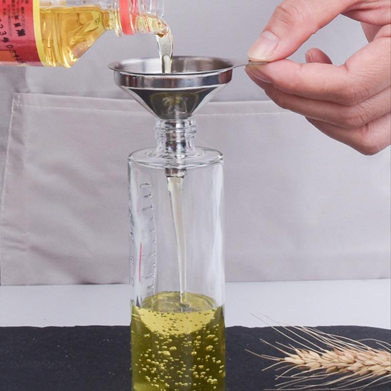 Stainless Steel Kitchen Funnels Set Food Grade Metal Funnels For Filling Bottles Small Funnels For Essential Oil Spices
