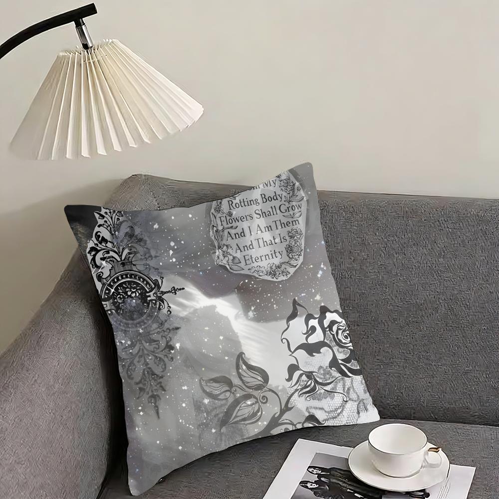 Gothic Coquette Cybersigilism INS Cushion Cover Pillowcase Ultra Soft Skin Friendly Fabric Cloud Like Comfort Concealed Zipper