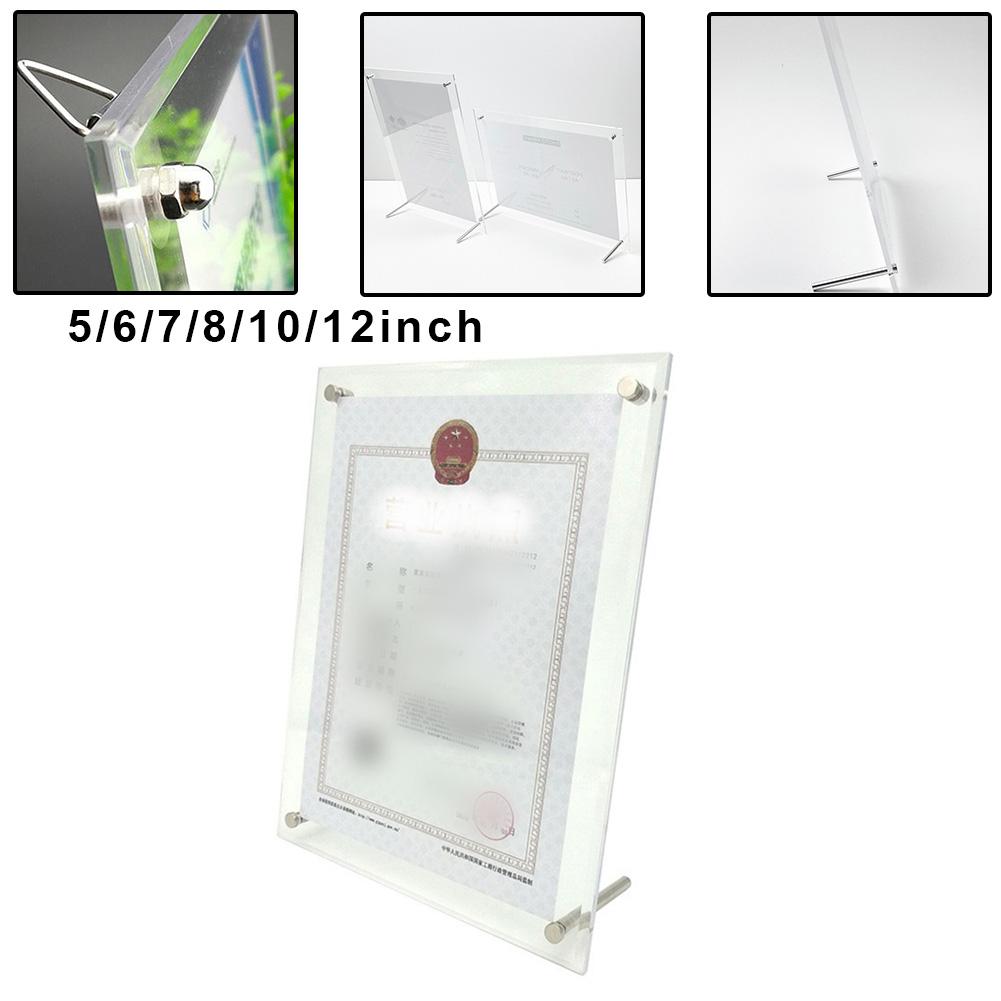 Business License Box Photo Frame Display Stand Painting Art Table Brand New