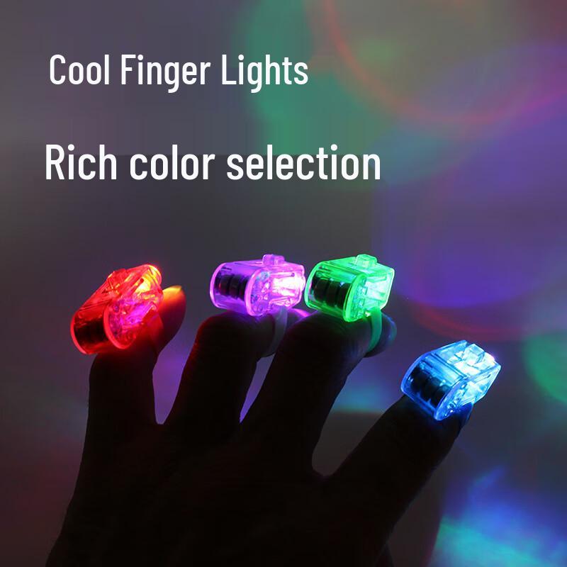 LED Finger Ring Party Lights (50-Pack)