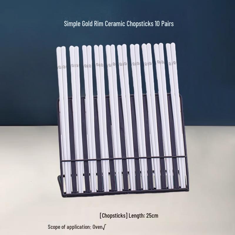 Jingdezhen Gold-Rimmed Bone China Chopsticks