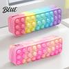 Pen Holder Silicone Tie-Dye Pencil Case Squeezable Soft Stationery Organizer for Kids Teens