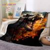 3D Cartoon Jurassic Park Dinosaurier Dino Weiche Flanelldecken, Überwurf Decke Bequeme Decke für Picknick Betten Zuhause Schlafzimmer Kinder