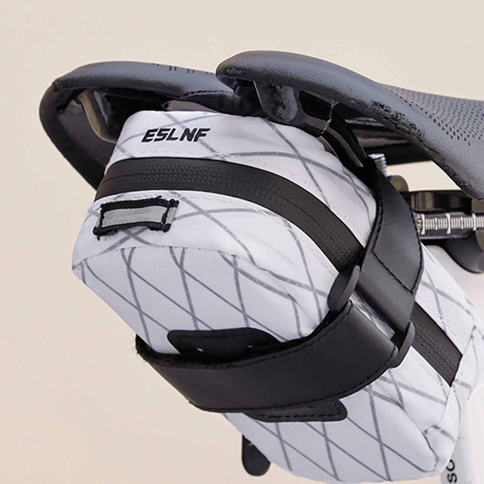 

Saddle Bag, Quick-Release Rear Seat Bag for Mountain & Road Bikes, Cycling Storage Gear One Size белый