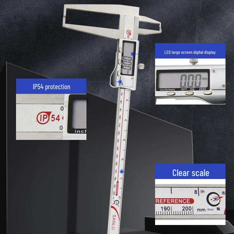 Digital Vernier Caliper for Inner Groove & Hole Measurement, 10-150mm