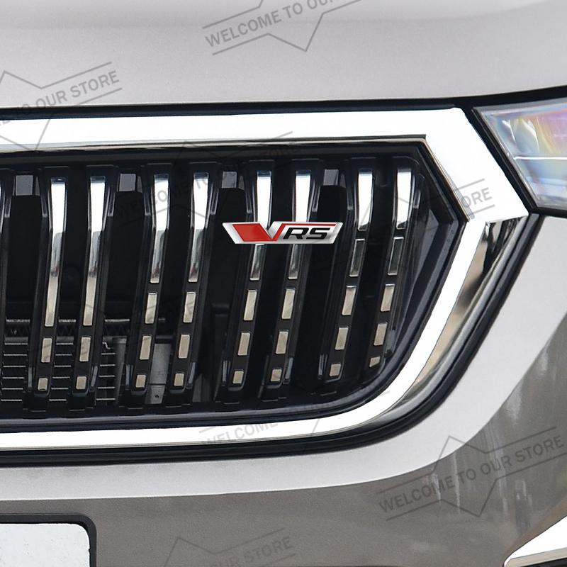 xnapd1 Car Styling New VRS Emblem Body Trunk 3D Metal Grille Badge Stickers Decal For Octavia Enyaq RS Elroq Kushaq Citigo Superb Scala