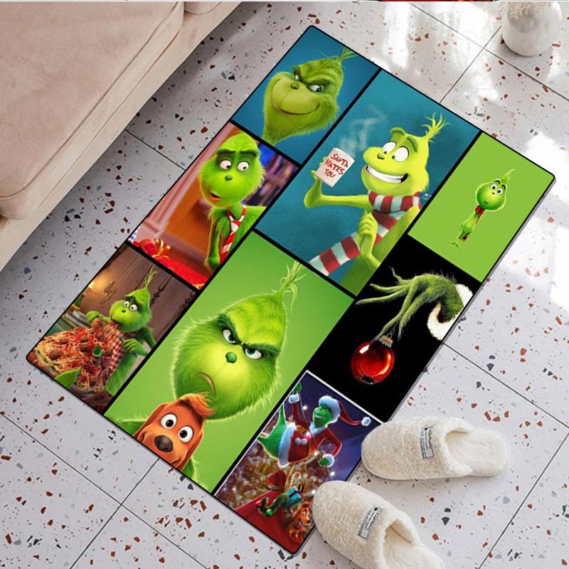 Covor Crăciun Grinch Covor Decorativ de Birou Pentru Sufragerie Dormitor Preș de Ușă Covor de Podea Covor pentru Zona Scaunului de Calculator cadou perfect de sărbători