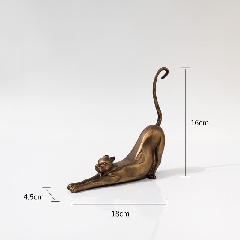 Креативная металлическая статуэтка гепарда/борзой Настольное украшение Минималистичная абстрактная скульптура животного Эстетичный декор для комнаты гепард