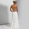 European & American Style Wine Red Spaghetti Strap Sexy Evening Gown for Women