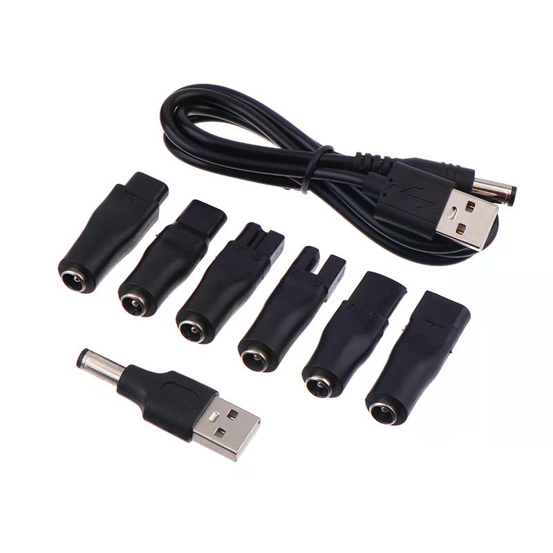 1/6/7/8 Stück Ersatz-Netzkabel 5V Ladegerät USB-Adapter Geeignet für Alle Arten von Elektrischen Haarschneidern Bartschneider Rasierern