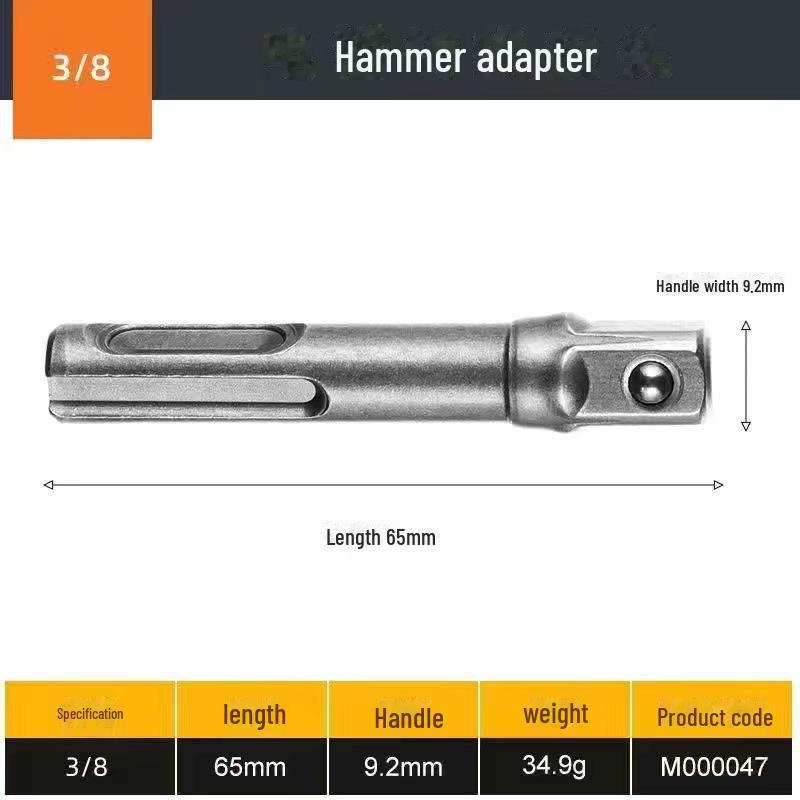 SDS Handle Electric Drill To Wrench Adapter and Impact Chuck Extension Tool Set