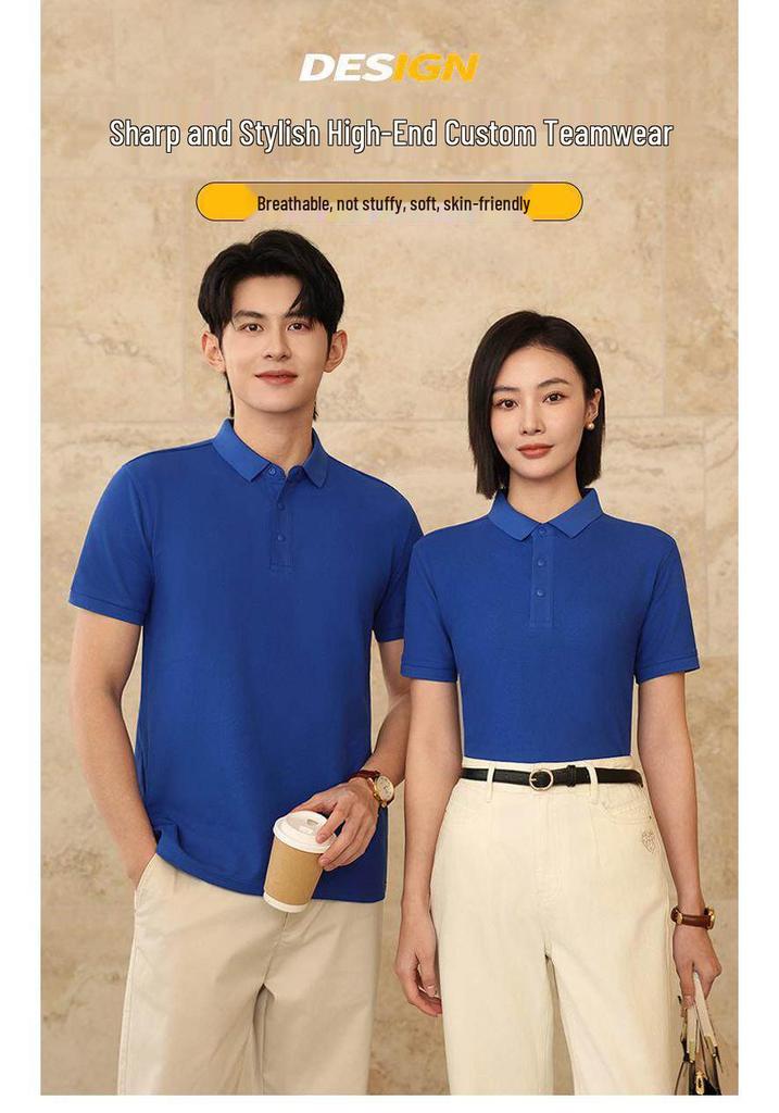 Premium Ice Silk Polo with Custom Logo - Summer Short Sleeve Workwear