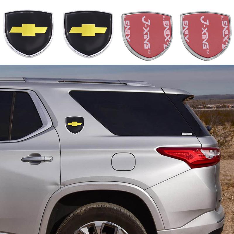 1pcs Chevrolet 3D 38mm metal Car Fender side logo Car door Rear Bumper tail door Emblem car door sticker Accessories