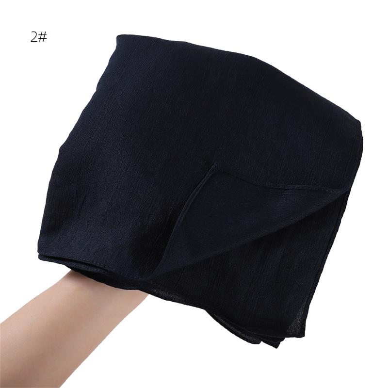 Women Big Size Plain Solid Cotton Rayon Hijab Scarf Lady High Quality Wraps and Shawls Musulman Headband Islamic Turban 180*90Cm