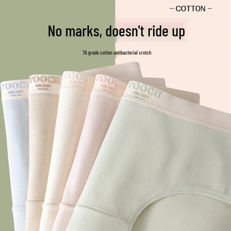 Women's Seamless Cotton Mid-Waist Briefs 4-Pack