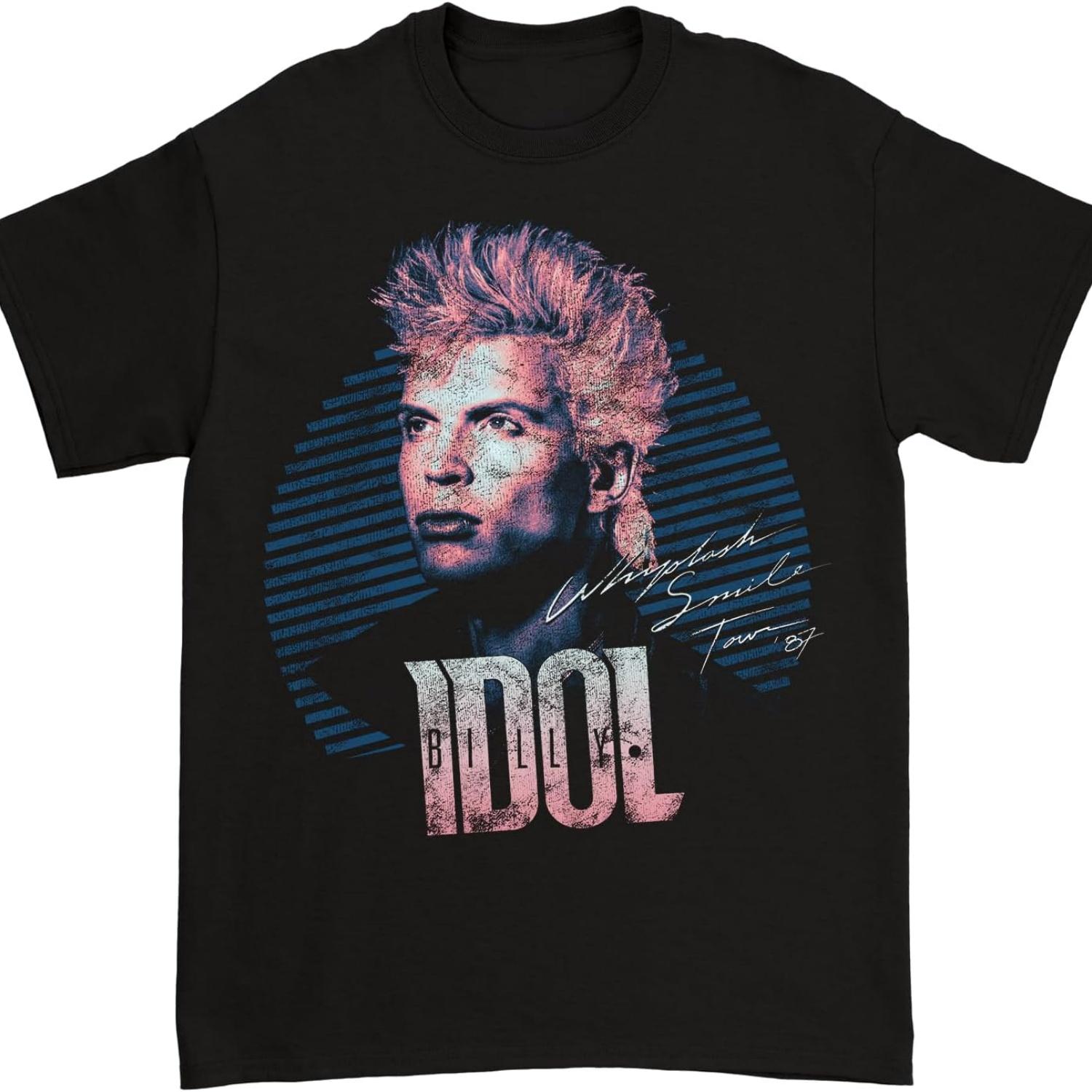 

Billy Idol Unisex-Adult Standard Whiplash Smile T-Shirt-Amazon Exclusive M