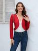 Casual Workwear Women Ol Blazer Cropped Tops Summer Long Sleeve Versatile Solid Color Shawl Slim Lady Outwear Coats