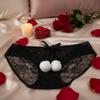 Low Waist Underwear for Women Bowknot Lace Underpants Breathable Lace Panties  Valentine's Day Gift