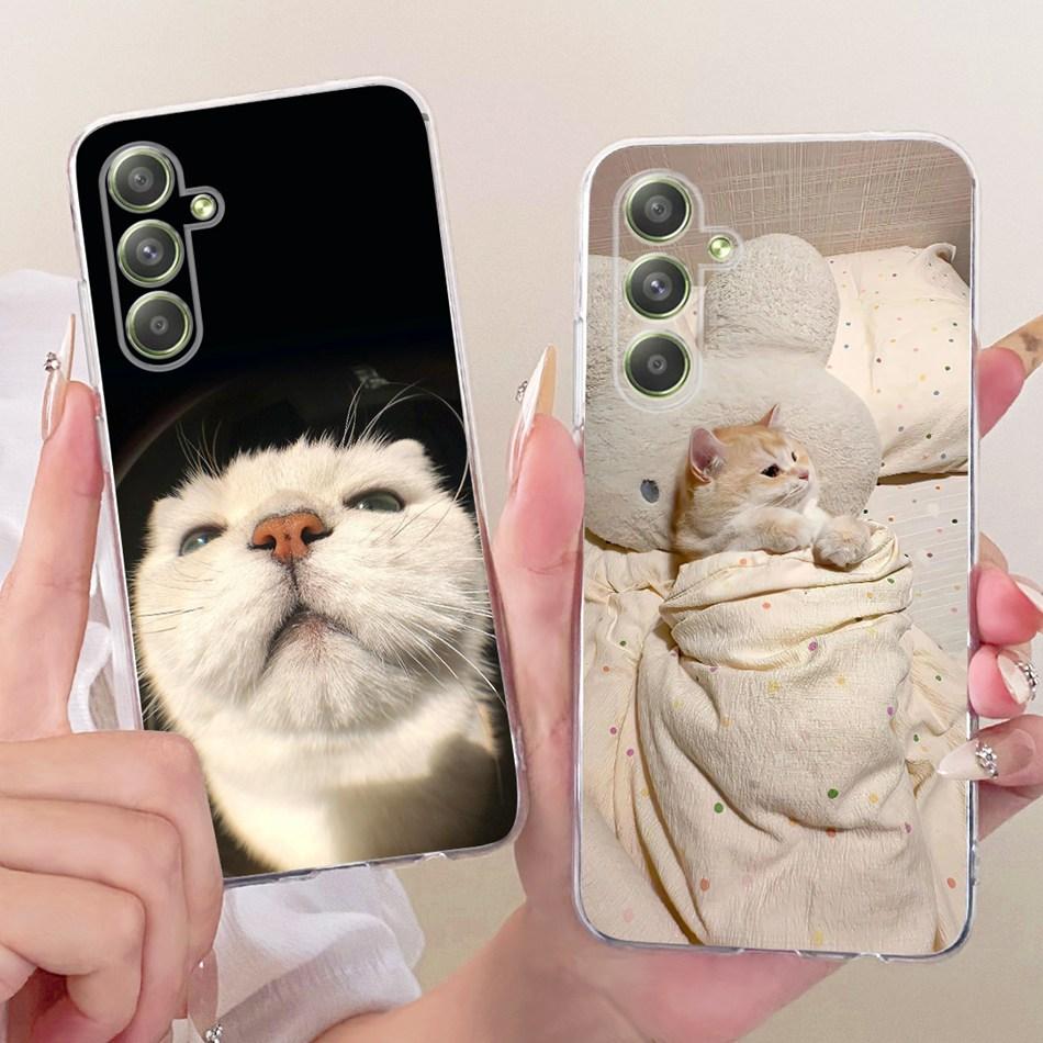 For Samsung Galaxy A54 Cute Flower Butterfly Cat Painted Case For Samsung A54 5G SM-A546B Soft Silicone TPU Phone Cases