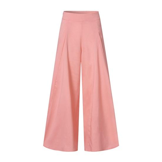 Pantaloni da Donna Elastici Vita Alta Gamba Larga Casual Tinta Unita per Pendolari Ufficio Pantaloni da Lavoro