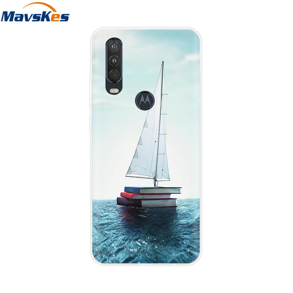

Для Moto One Action Чохол М який ТПУ Силіконовий Задній Чохол Для Motorola Moto One Vision OneAction Чохол для Телефона Захисний Модний Coque Moto One