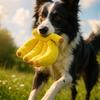 Banana Squeaky Plush Dog Toy Soft Bite Resistant Chew Toy for Puppy Small Medium Dogs Interactive Teething Pet Supplies