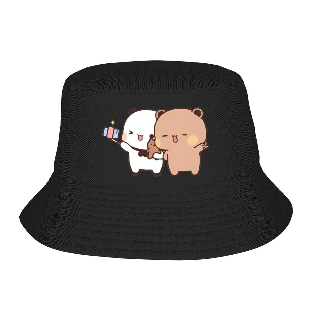 Style Bubu Yier Beer Cartoon Bucket Hat Women Foldable Hiking FisherUnisex Cap Vocation Getaway Headwear Boonie Hat