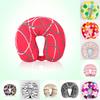 U Shape Travel Pillow With Printed Design For Adults Comfort And Support