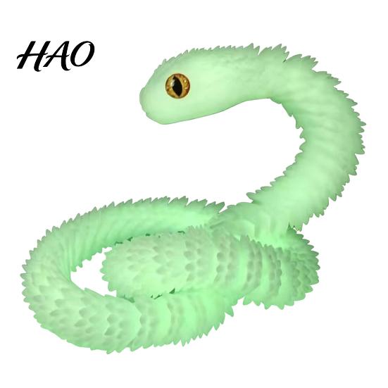 Realistisches PLA-Schlangenmodell 3D-gedrucktes, artikuliertes Spielzeug, Flexible bewegliche Gelenke, Figuren als Belohnung für Kinder im Klassenzimmer, Fidget-Spielzeug für Schreibtischdekoration
