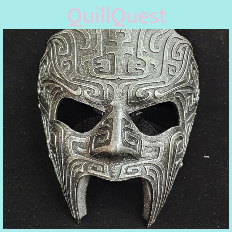 Geometric Pattern Resin Cosplay Halloween Face Mask For Party And Costume