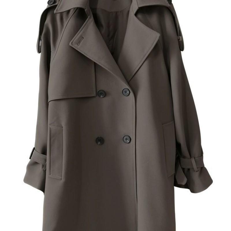 Womens Oversized Trench Coat 2026 Plus Size A-Line Longline Outerwear Chic Office Lady Style