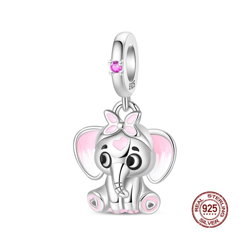 Original Charms Copper Elephant And Cat Charms Beads Fit 3Mm Original Bracelet For Womens Diy Fashion Jewelry Gifts