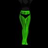 Women's in the Dark Tights Neon Striped Sheer for Party Wear