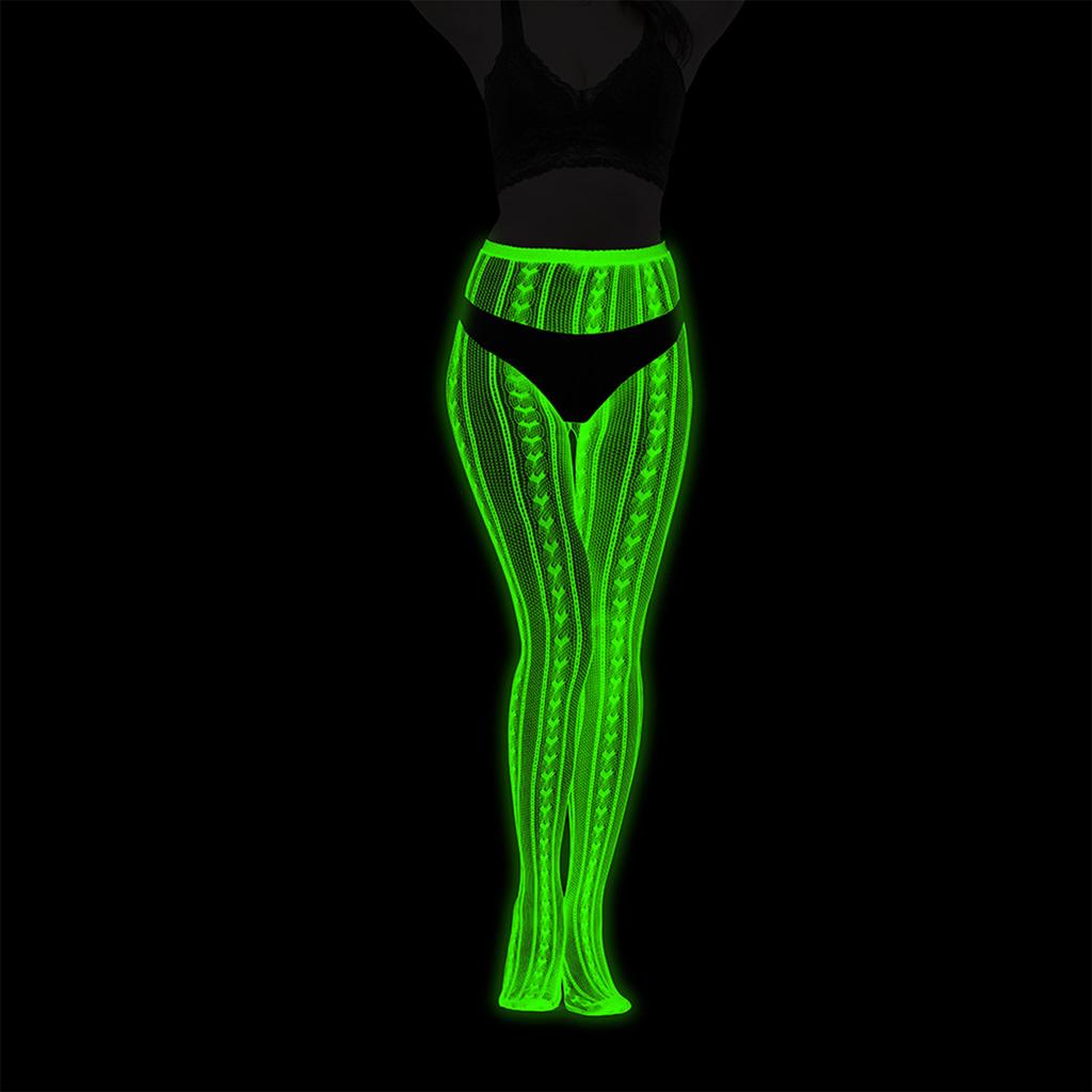 Women's in the Dark Tights Neon Striped Sheer for Party Wear