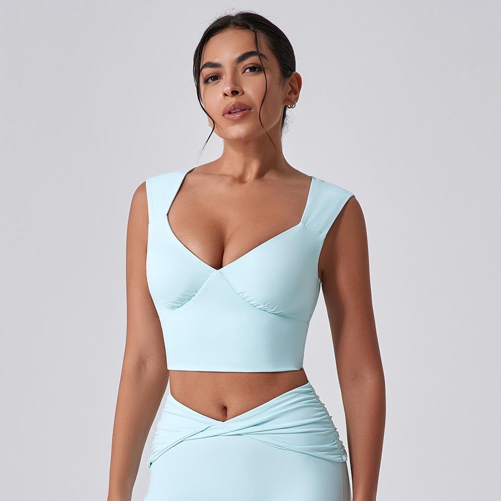 Europe and the United States summer new sexy back sling vest shock-proof fitness wear quick-drying slim fashion yoga top