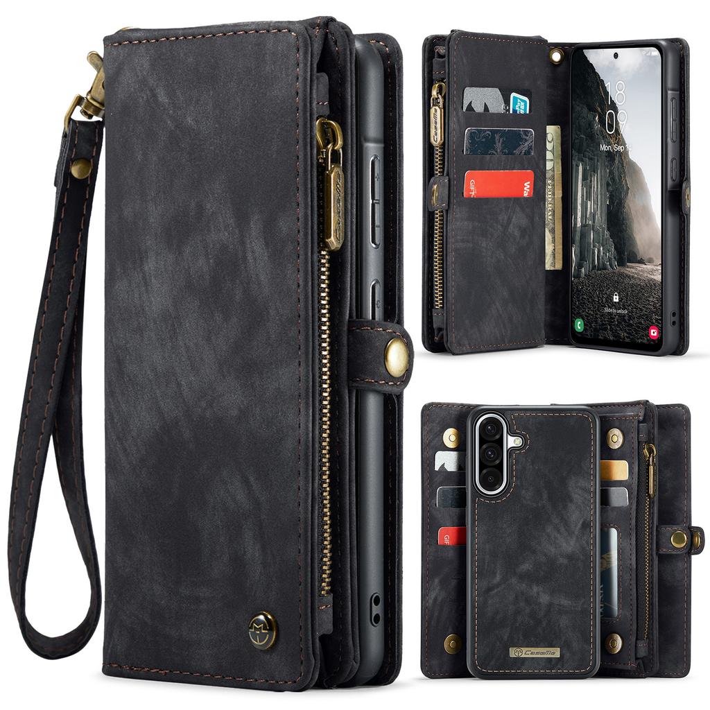 CASEME 008 For Samsung Galaxy A56 5G Phone Cases Leather Cover with Detachable Wallet and Strap