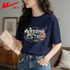 Warrior Women's 2026 Summer Graffiti Print Loose Cotton T-Shirt