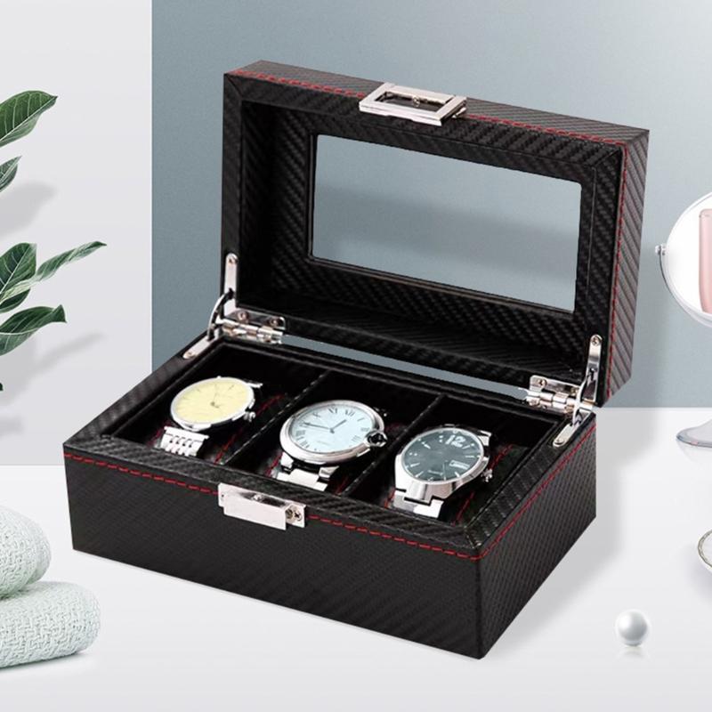 Additional Velutinous Lined Watch Storage Case Secure Metal Grip Plan For Jewelry Display And Travel